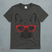 Portrait of French Bulldog with glasses T-Shirt thumb 5
