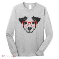 Portrait of Jack Russell with glasses Long Sleeve Shirt thumb 0