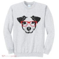 Portrait of Jack Russell with glasses Sweatshirt thumb 0