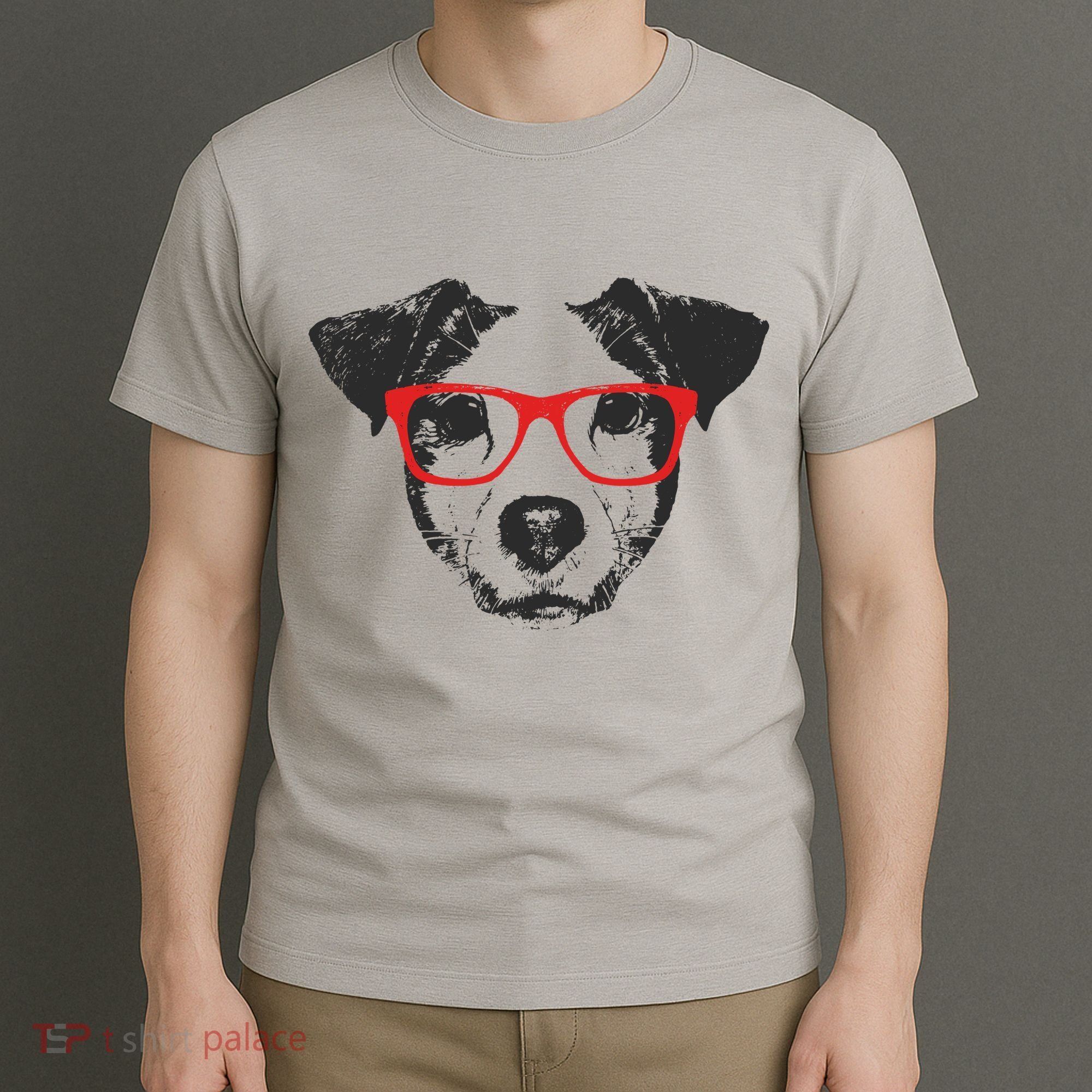 Portrait of Jack Russell with glasses T-Shirt