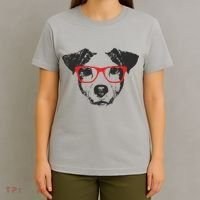 Portrait of Jack Russell with glasses T-Shirt thumb 4