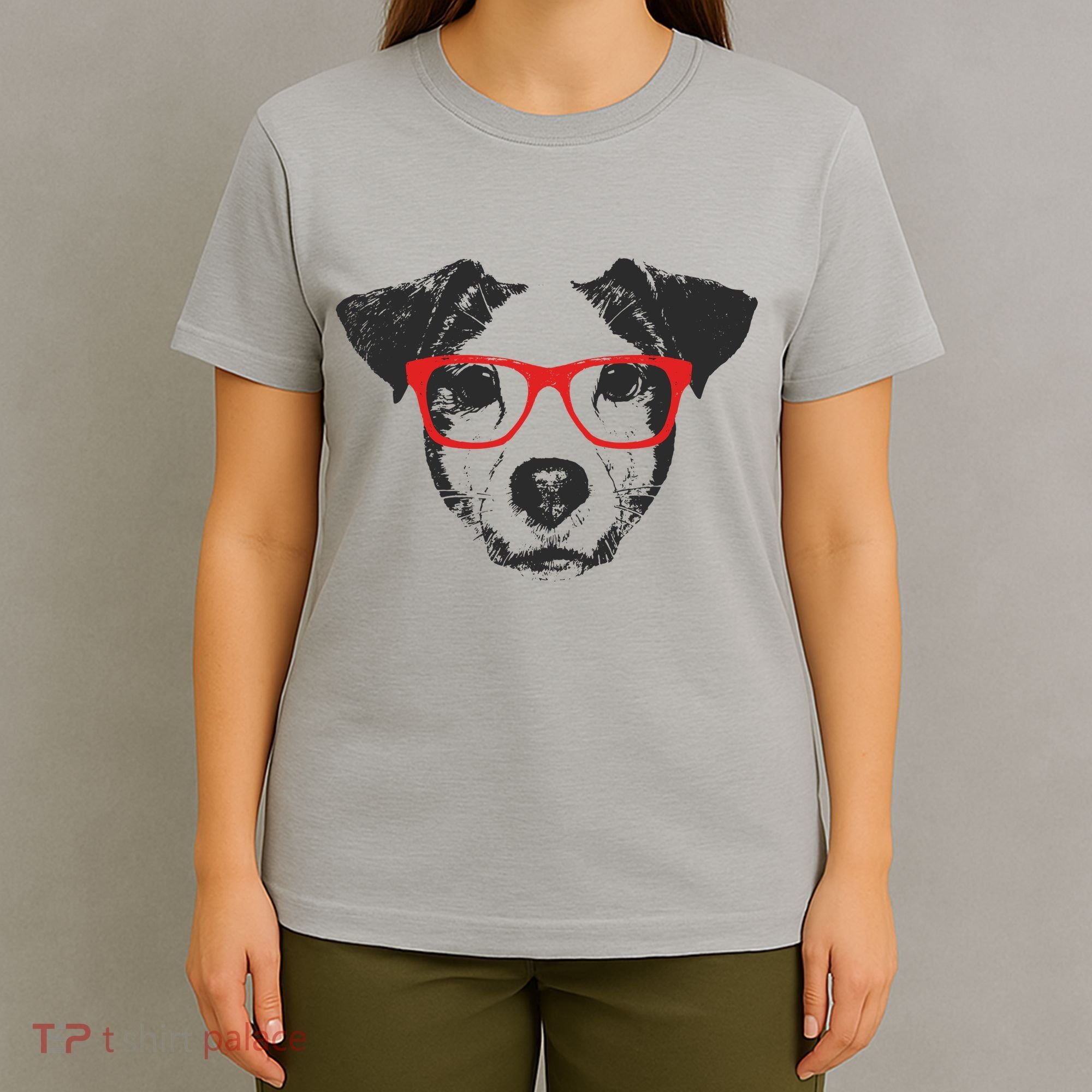 Portrait of Jack Russell with glasses T-Shirt