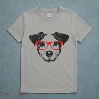 Portrait of Jack Russell with glasses T-Shirt thumb 5
