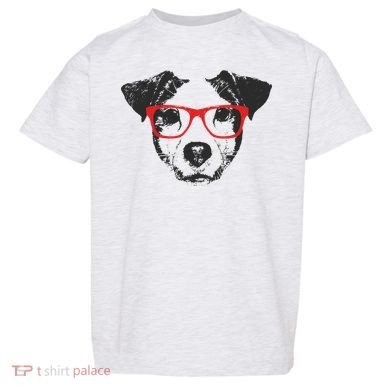 Portrait of Jack Russell with glasses Toddler T-Shirt