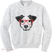 Portrait of Jack Russell with glasses Kids Sweatshirt thumb 0