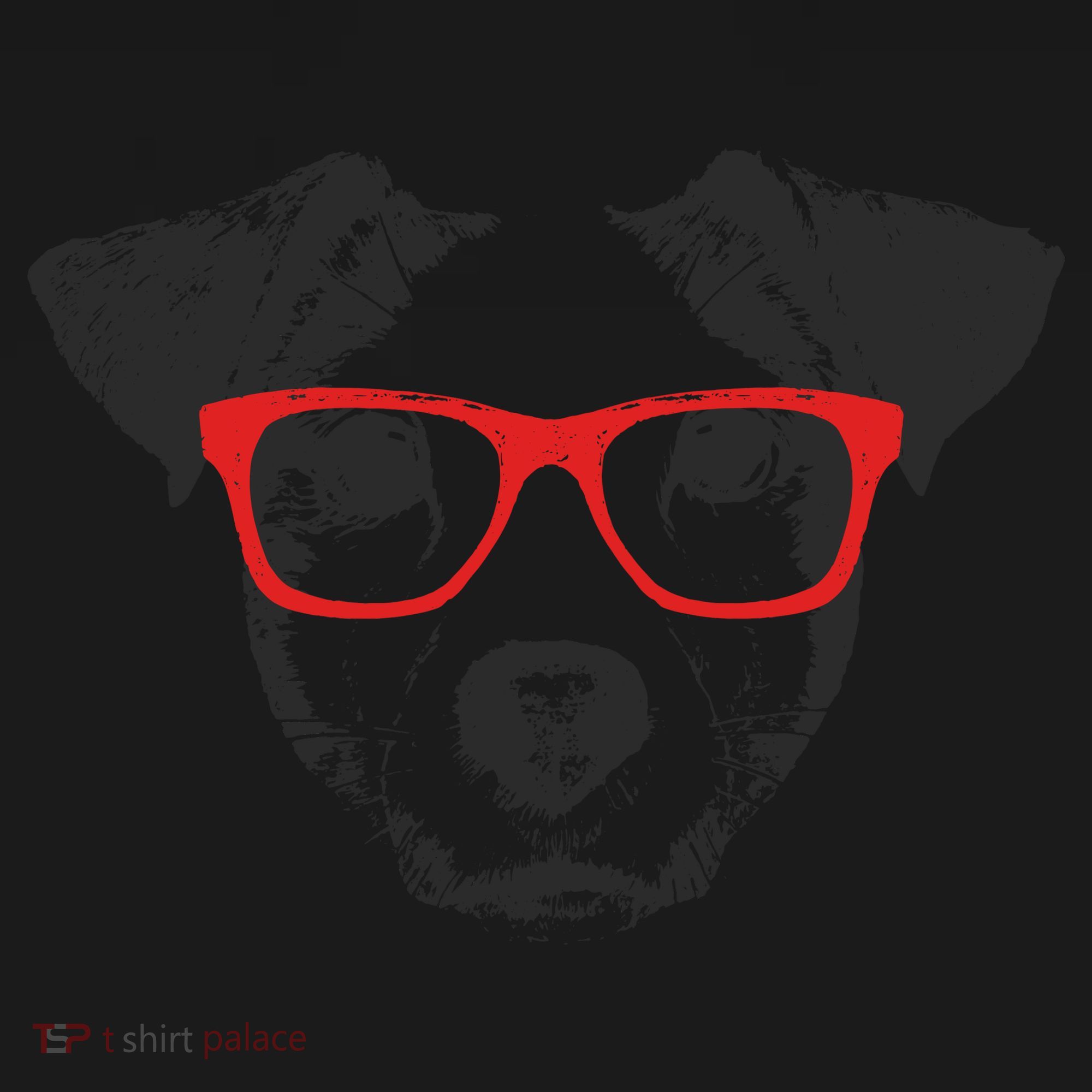 Portrait of Jack Russell with glasses Women's Hoodie