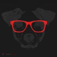 Portrait of Jack Russell with glasses Ornament thumb 1