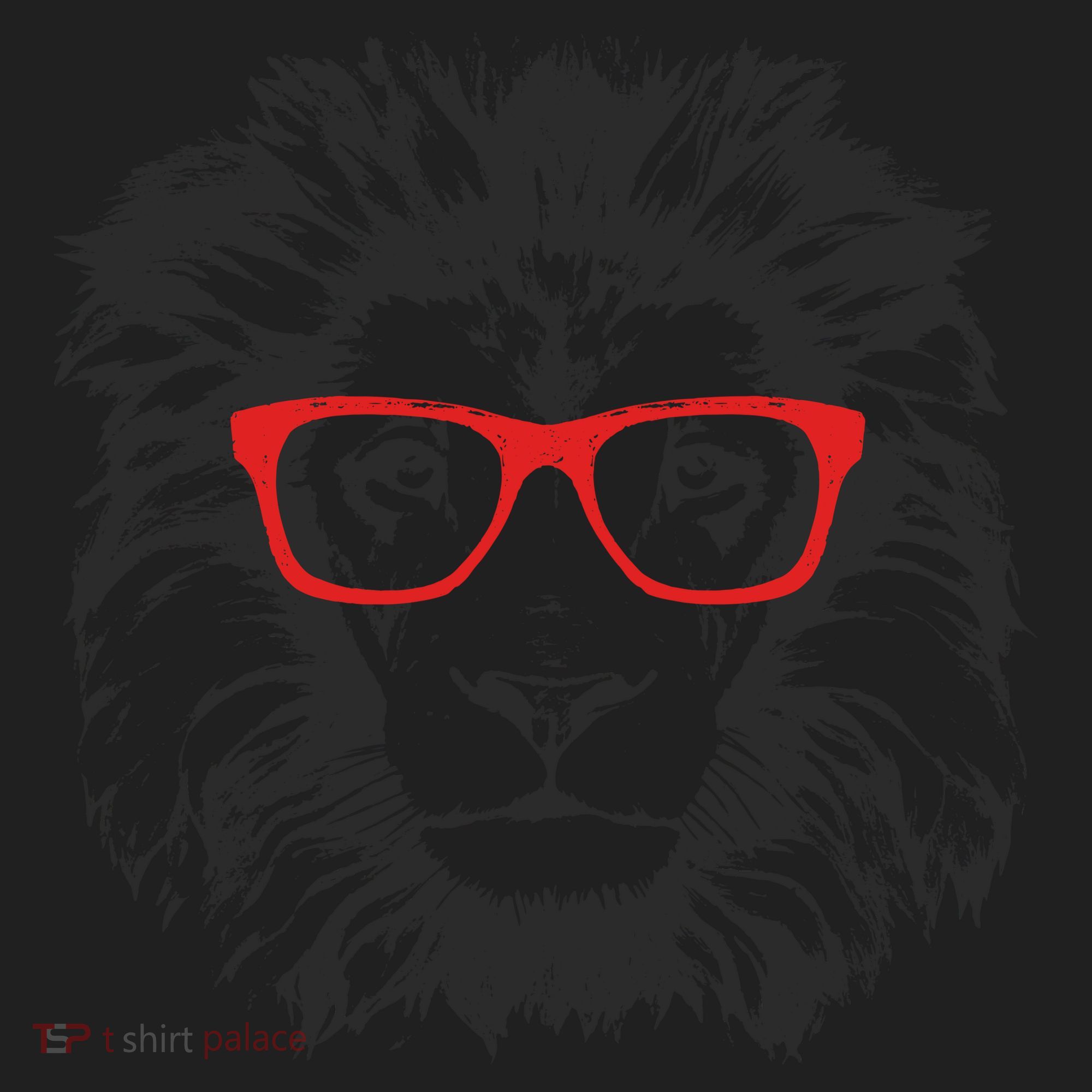 Portrait of Lion with glasses Women's Sweatshirt