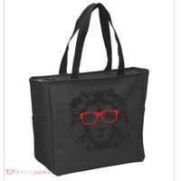Portrait of Lion with glasses Tote Bag thumb 2