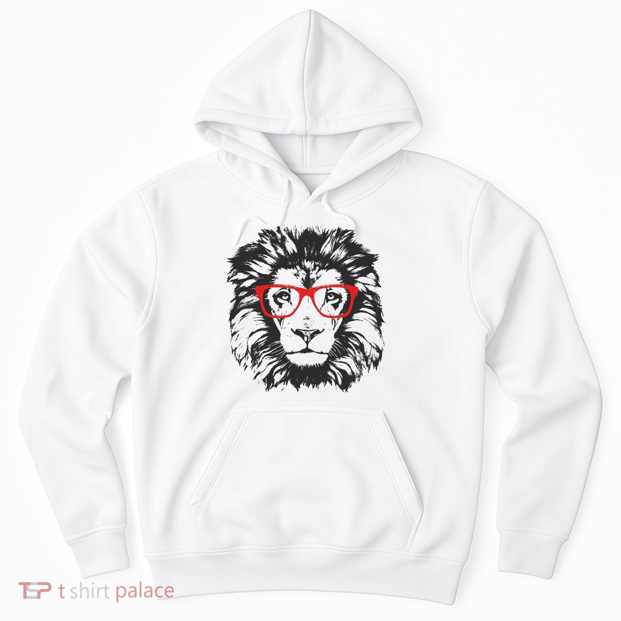 Portrait of Lion with glasses Hoodie