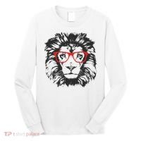 Portrait of Lion with glasses Long Sleeve Shirt thumb 0