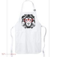 Portrait of Lion with glasses Apron thumb 0