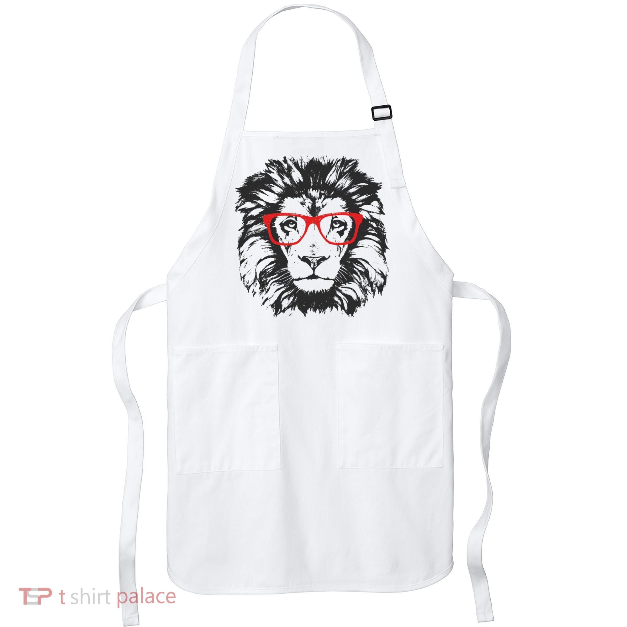 Portrait of Lion with glasses Apron