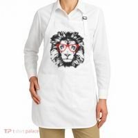 Portrait of Lion with glasses Apron thumb 2