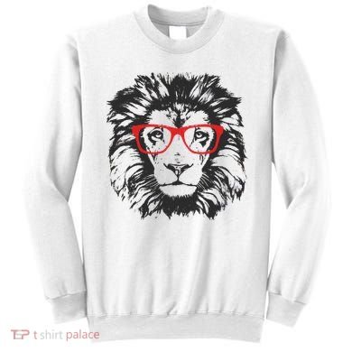 Portrait of Lion with glasses Sweatshirt