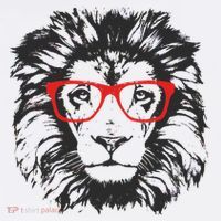 Portrait of Lion with glasses Women's Hoodie thumb 2