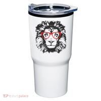 Portrait of Lion with glasses Tumbler thumb 0