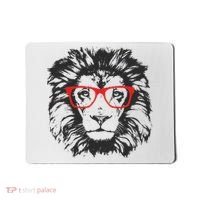 Portrait of Lion with glasses Mousepad thumb 0