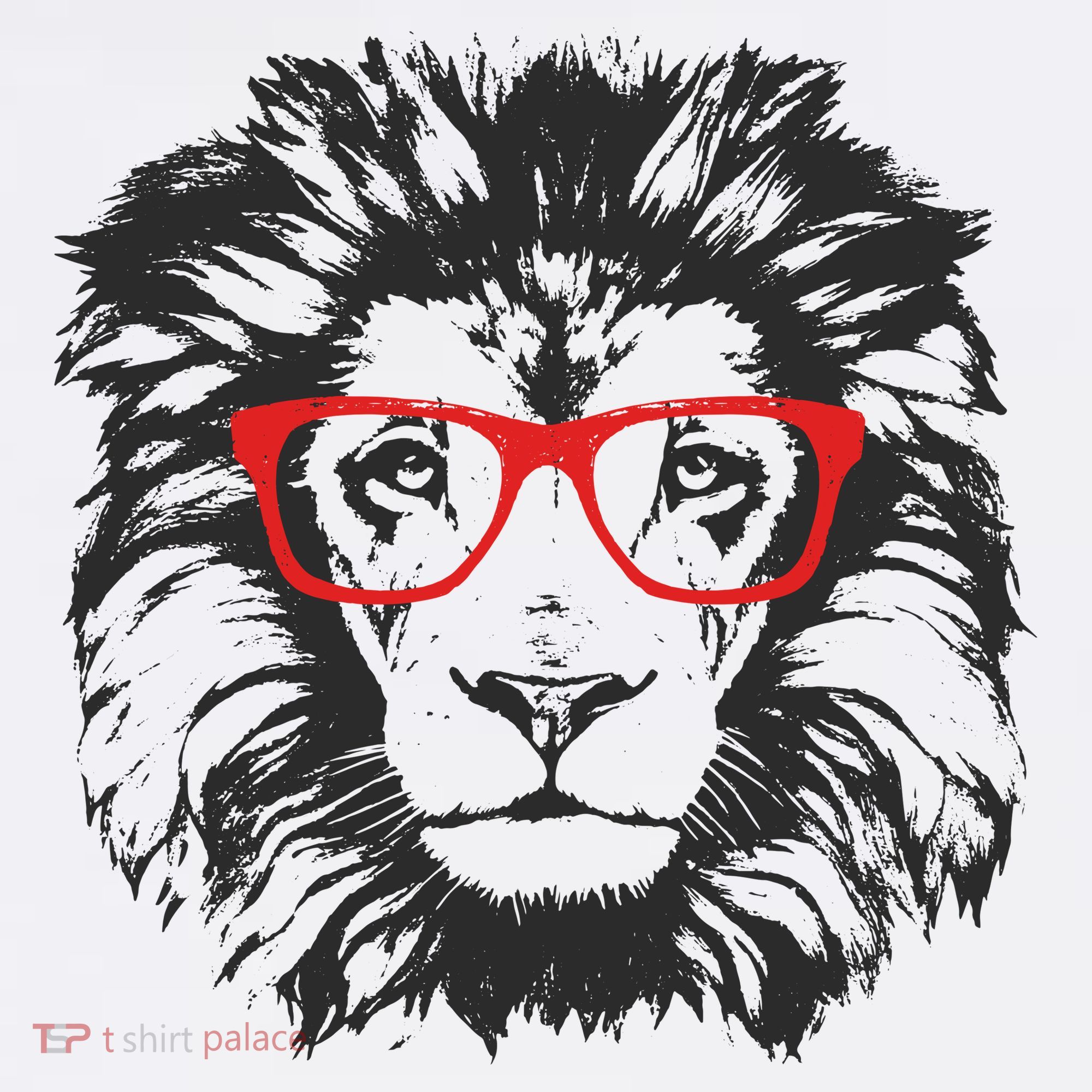 Portrait of Lion with glasses Mousepad