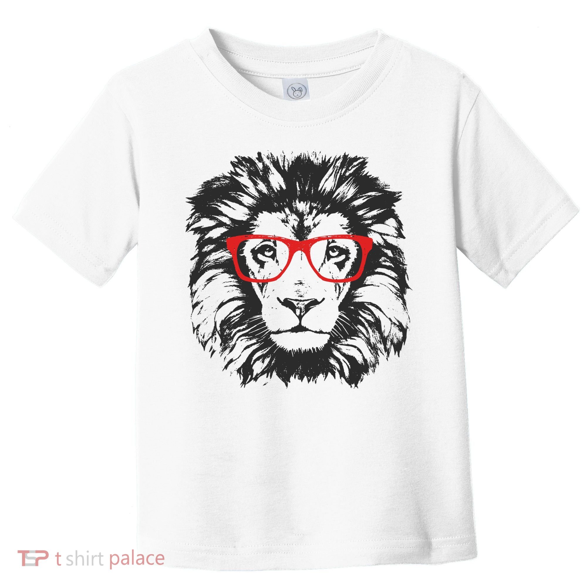 Portrait of Lion with glasses Toddler T-Shirt