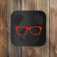 Portrait of Panda with glasses Coaster thumb 0