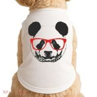 Portrait of Panda with glasses Doggie Tank thumb 0