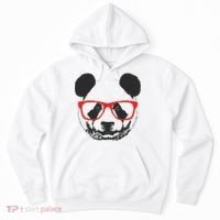 Portrait of Panda with glasses Hoodie thumb 0