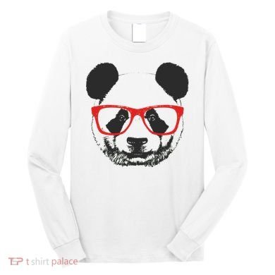 Portrait of Panda with glasses Long Sleeve Shirt