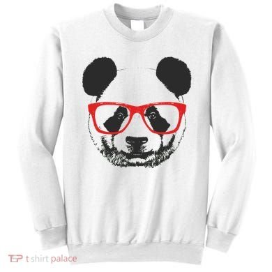 Portrait of Panda with glasses Sweatshirt