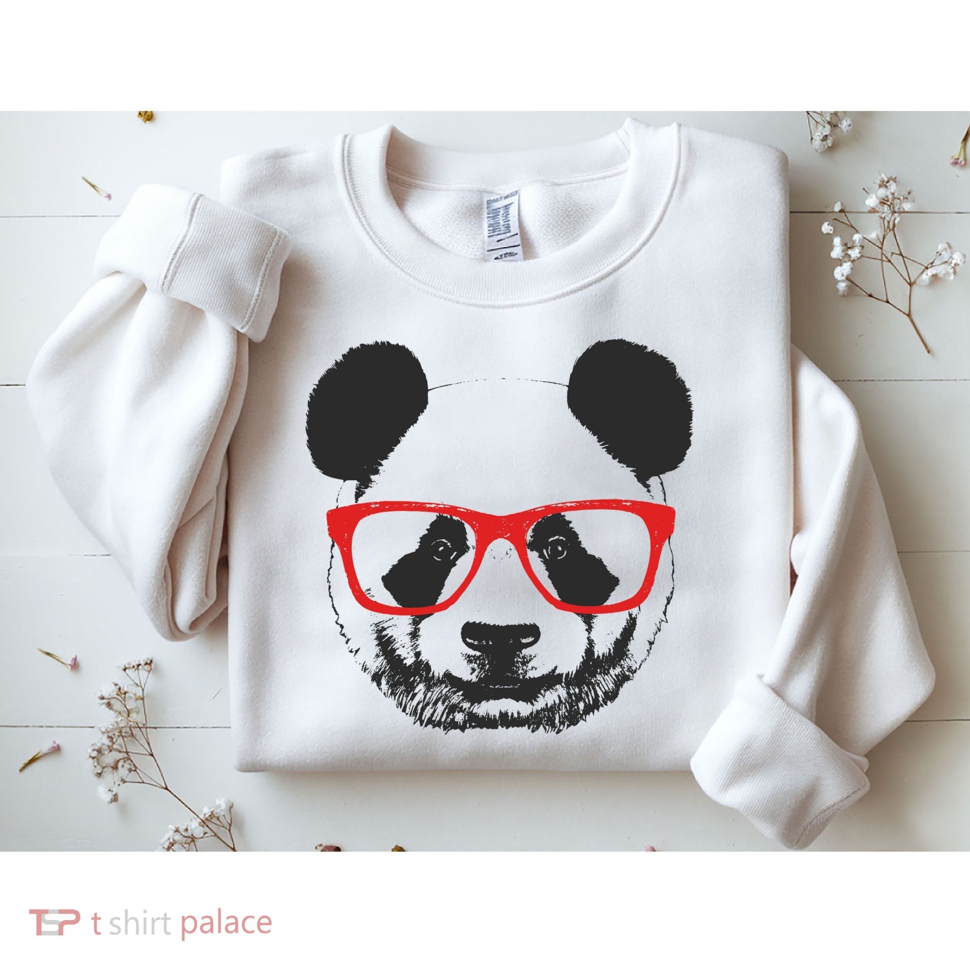 Portrait of Panda with glasses Sweatshirt