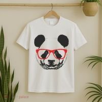 Portrait of Panda with glasses T-Shirt thumb 2