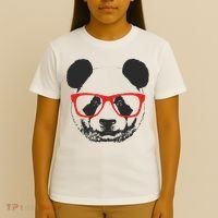 Portrait of Panda with glasses T-Shirt thumb 4