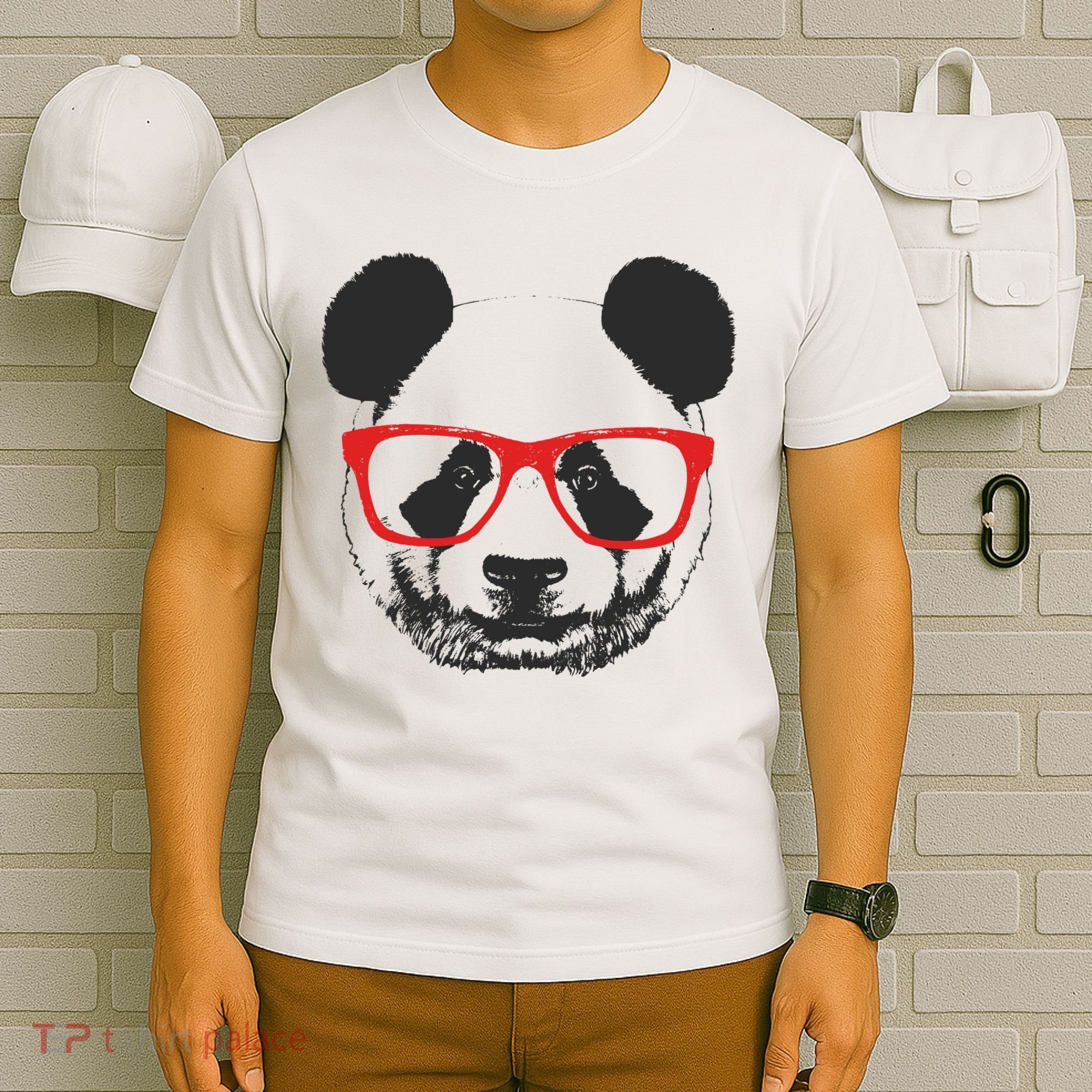 Portrait of Panda with glasses T-Shirt