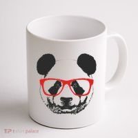 Portrait of Panda with glasses Coffee Mug thumb 1