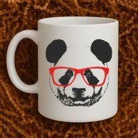 Portrait of Panda with glasses Coffee Mug thumb 2