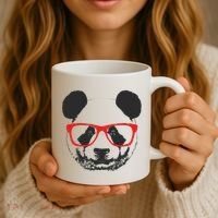 Portrait of Panda with glasses Coffee Mug thumb 3