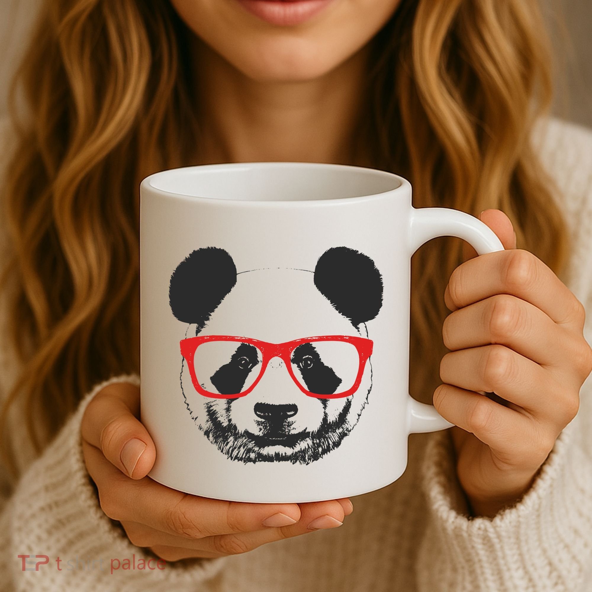 Portrait of Panda with glasses Coffee Mug
