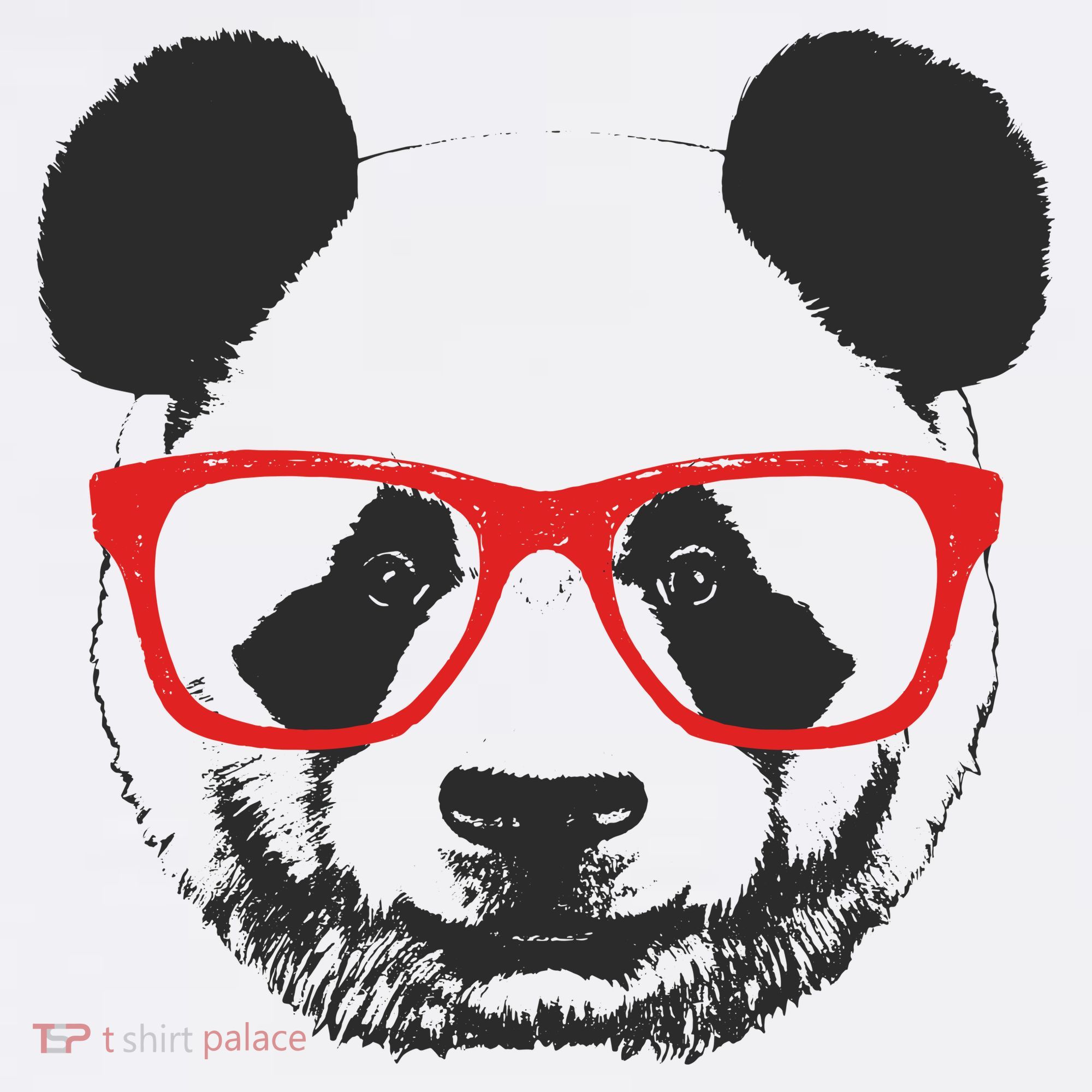 Portrait of Panda with glasses Women's Hoodie