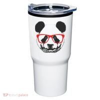 Portrait of Panda with glasses Tumbler thumb 0