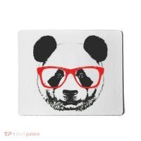 Portrait of Panda with glasses Mousepad thumb 0