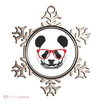 Portrait of Panda with glasses Ornament