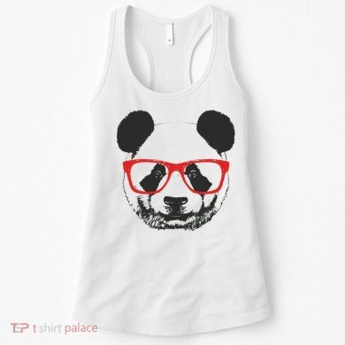 Portrait of Panda with glasses Women's Tank Top
