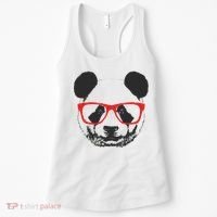Portrait of Panda with glasses Women's Tank Top thumb 0