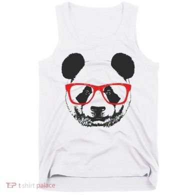 Portrait of Panda with glasses Tank Top