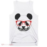 Portrait of Panda with glasses Tank Top thumb 0