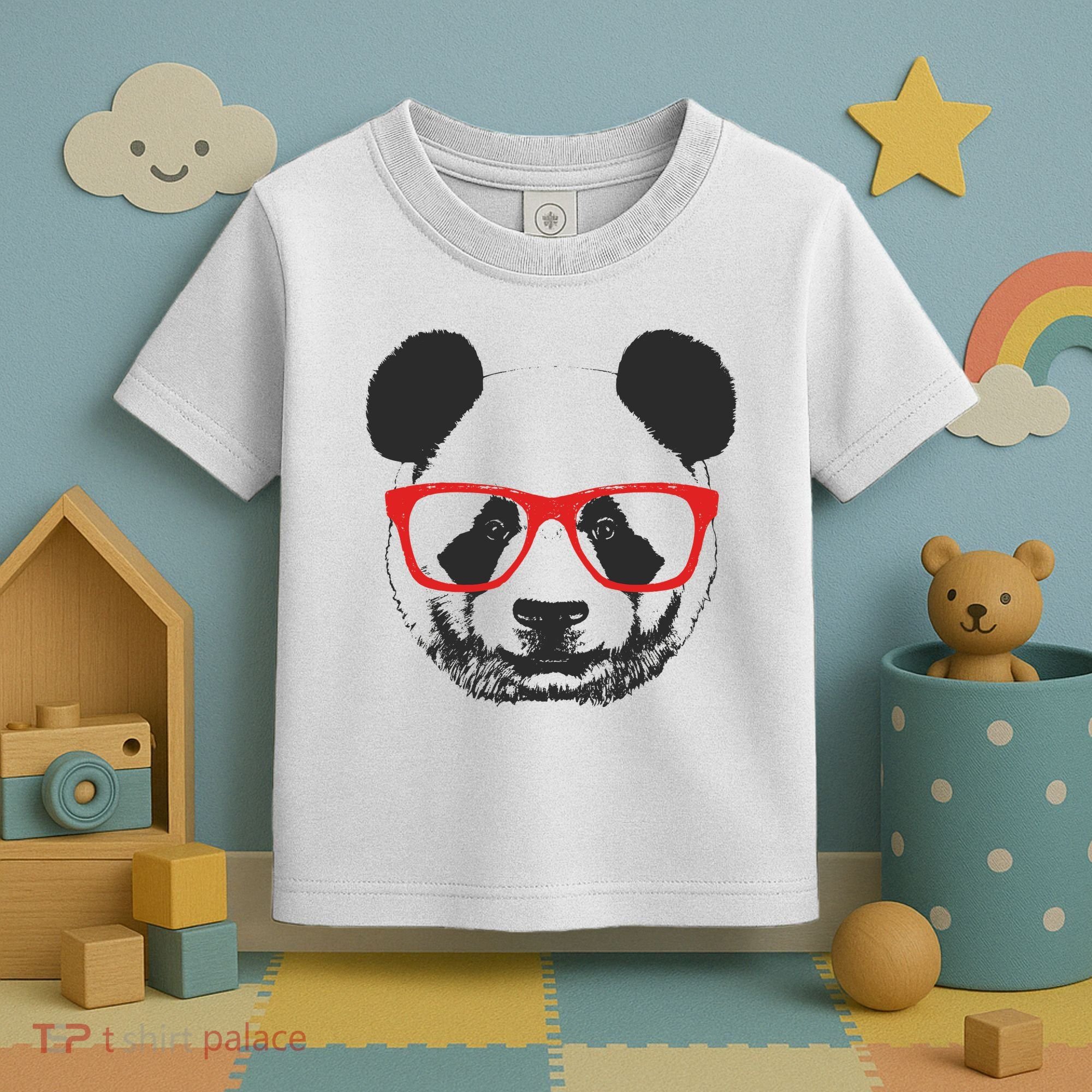 Portrait of Panda with glasses Toddler T-Shirt