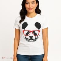 Portrait of Panda with glasses Women's T-Shirt thumb 4