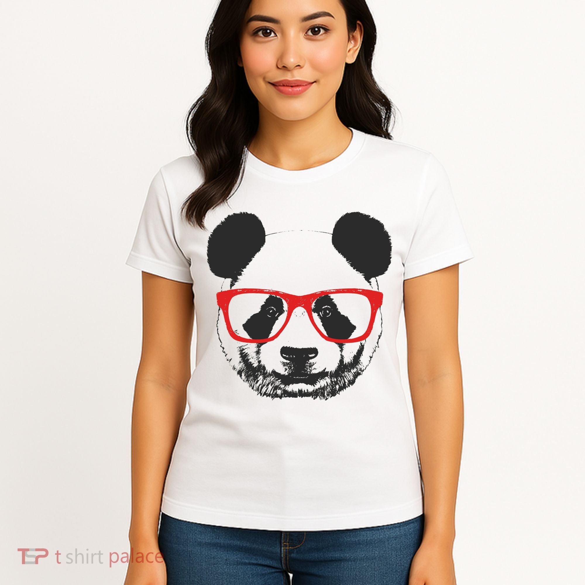Portrait of Panda with glasses Women's T-Shirt
