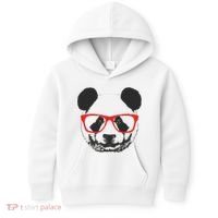 Portrait of Panda with glasses Kids Hoodie thumb 0