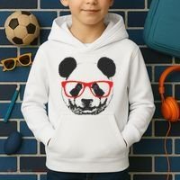 Portrait of Panda with glasses Kids Hoodie thumb 2